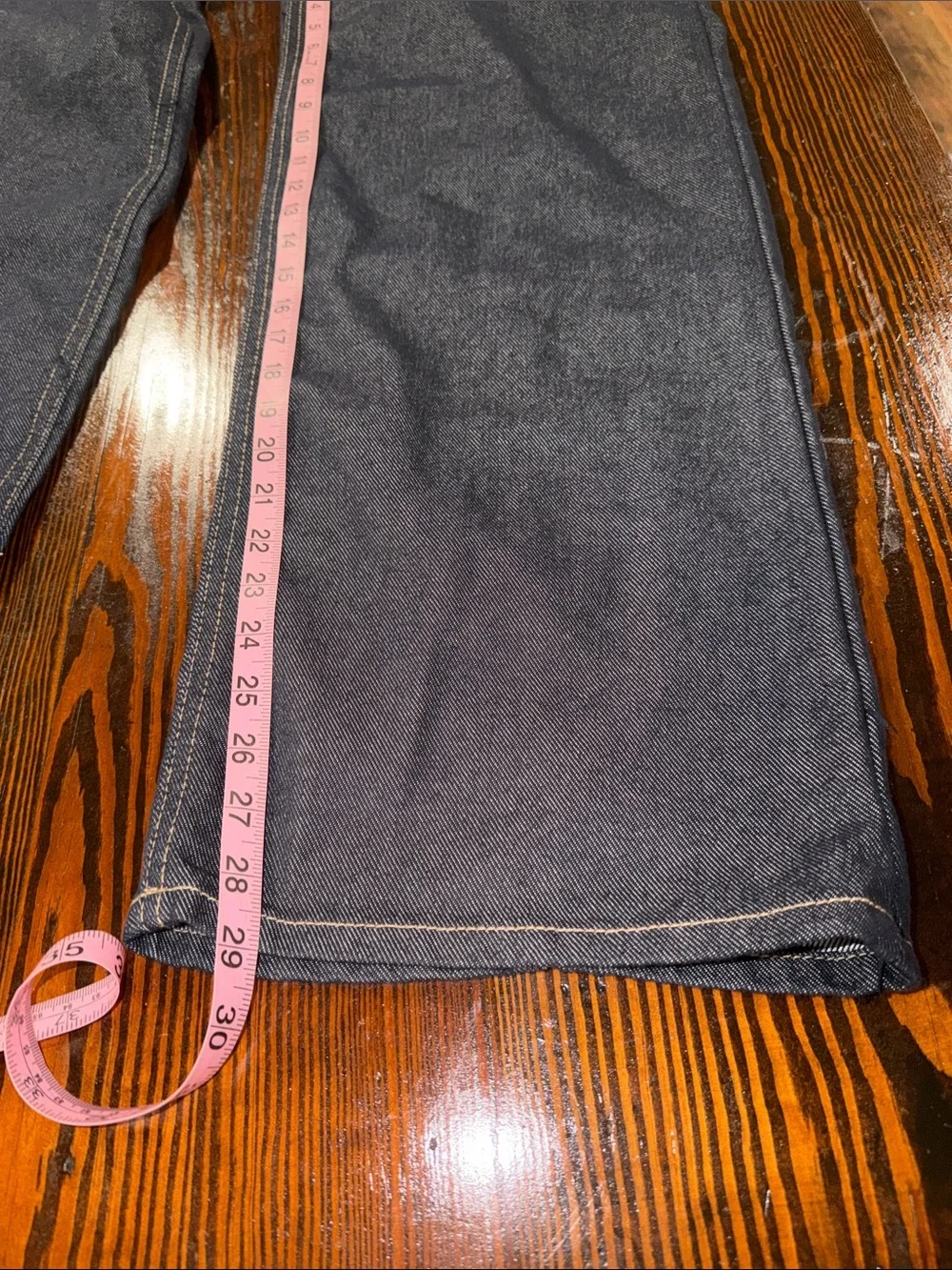 Lewkin women’s Dark Blue Wide-Leg Jeans size small 28 waist - Picture 6 of 8